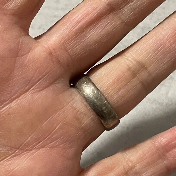 Genuine Pear Shape Moonstone Bezel Set Wide 925 Sterling Silver Band Ring 6.75 - Picture 5 of 10